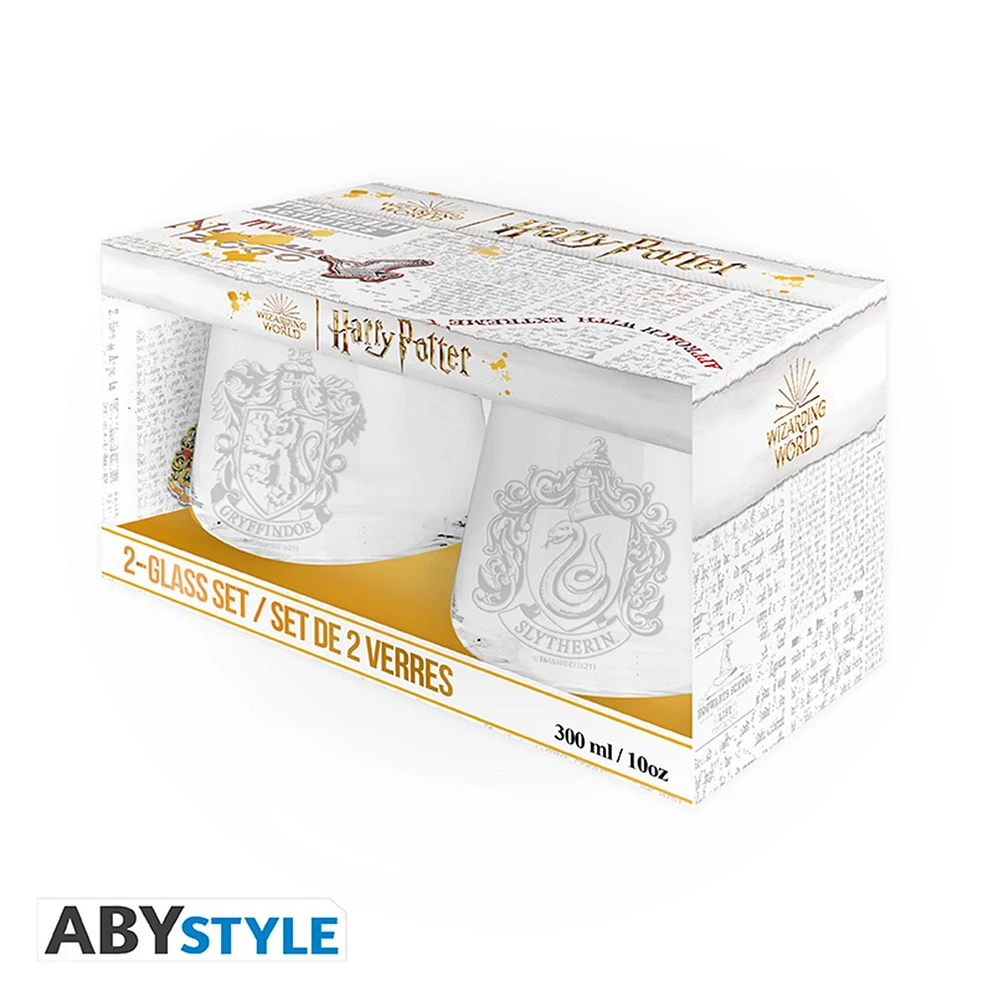 Harry Potter: Gryfindor & Slytherin Glasses, 2 pk 
