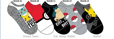  Lot de 5 socquettes Pokémon 