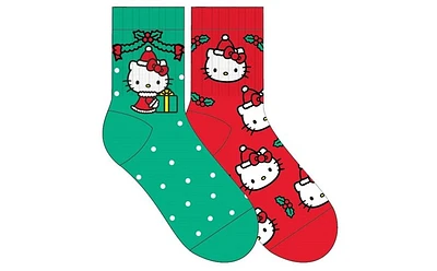 Hello Kitty Holiday Mid-Crew Socks 