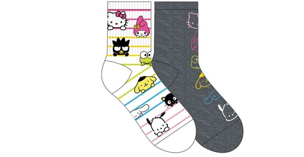 Chaussettes mi-mollet Hello Kitty & Friends 2 paires 