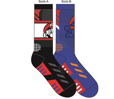 Lot de 2 paires de chaussettes Super Mario Sport Crew 