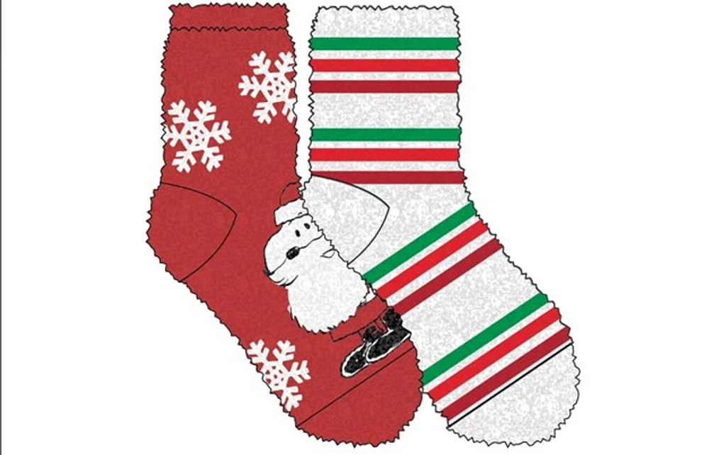 Snoopy Holiday Cozy Socks, 2 pack 