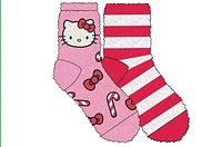 Hello Kitty Striped Cozy Socks, 2 pack 