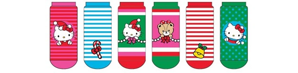 Hello Kitty: Holiday Ornament Socks, 6 pack 