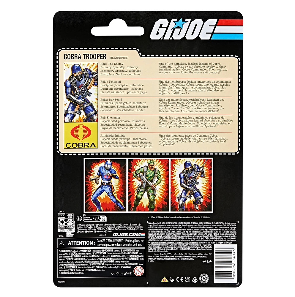 G.I. Joe Classified Series Retro Cardback, Cobra Trooper Action Figure 