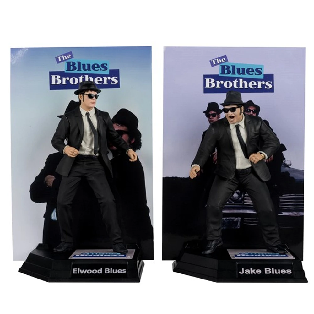 Jake & Elwood (Movie Maniacs: The Blues Brothers) 6" Posed Figures 2-Pack Gold Label 