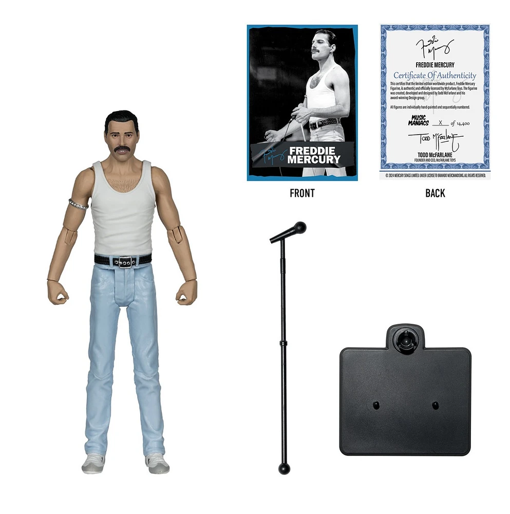 Music Maniacs Rock Freddie Mercury 6-in Action Figure 