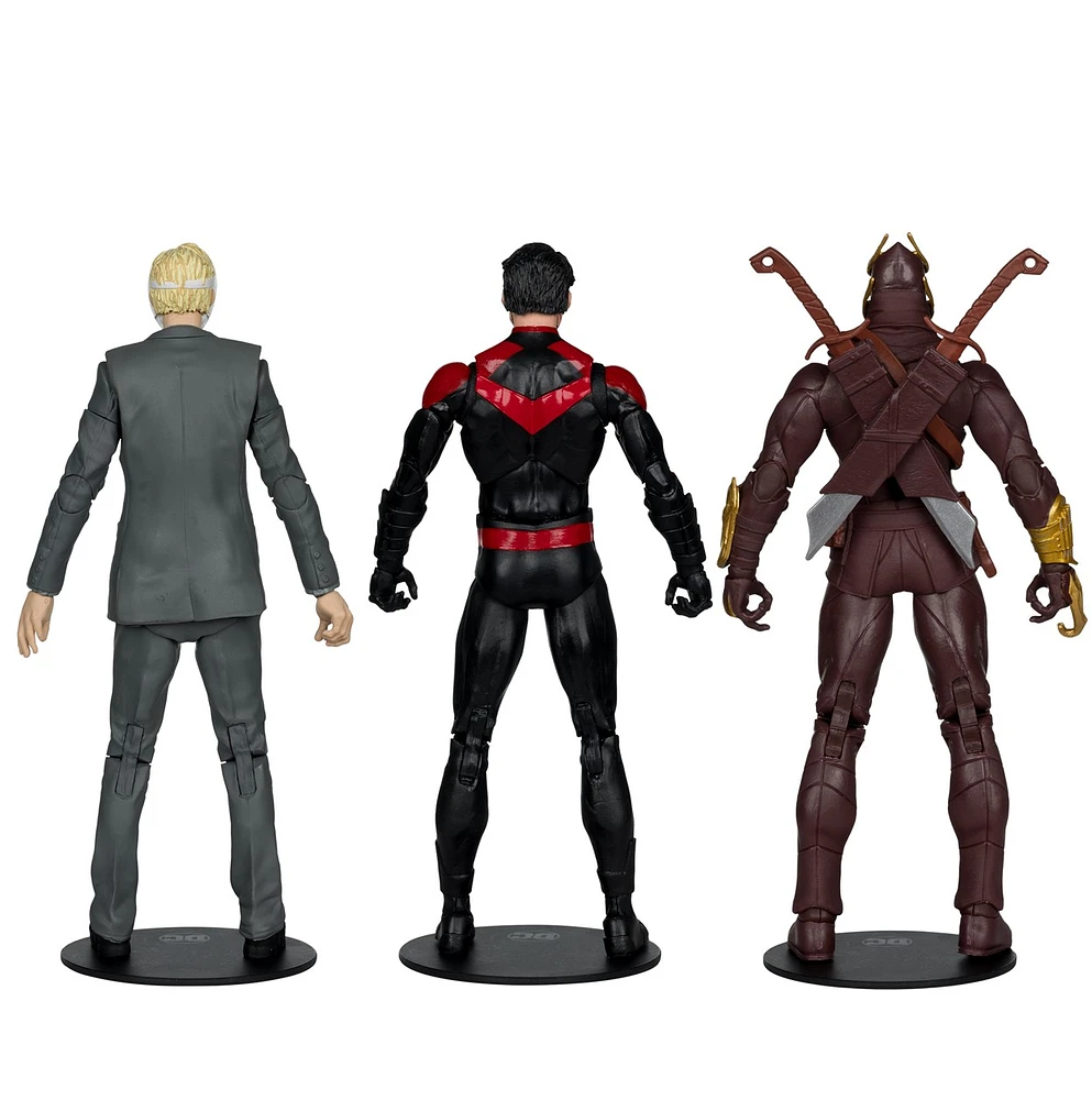 DC Multiverse Nightwing vs Talon & Owl 7in Figure 3 Pack Gold Label 