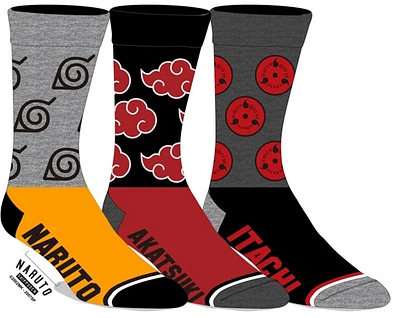 Chaussettes Naruto Akatsuki Itachi, lot de 3 
