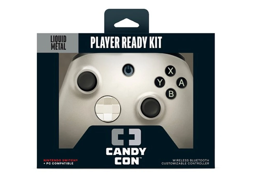 Candy Con Player Ready Pack Controller - Liquid Metal 