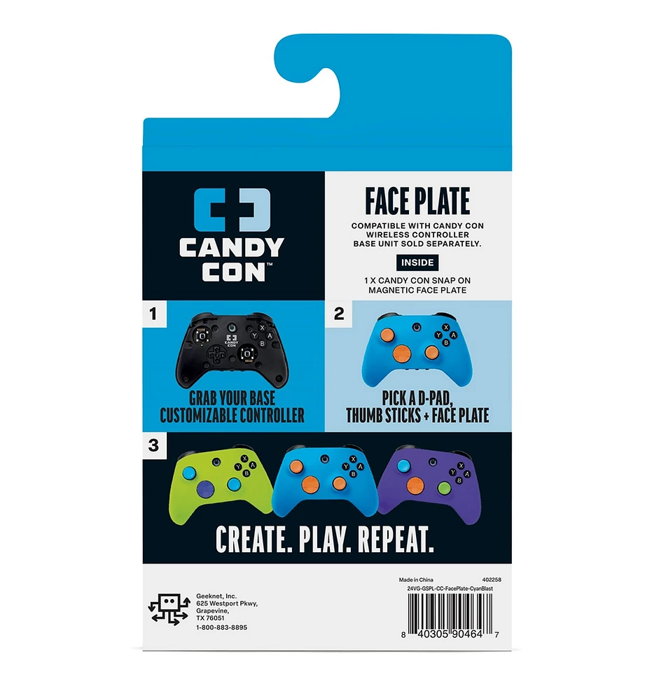 Candy Con Face Plate - Cyan Blast 