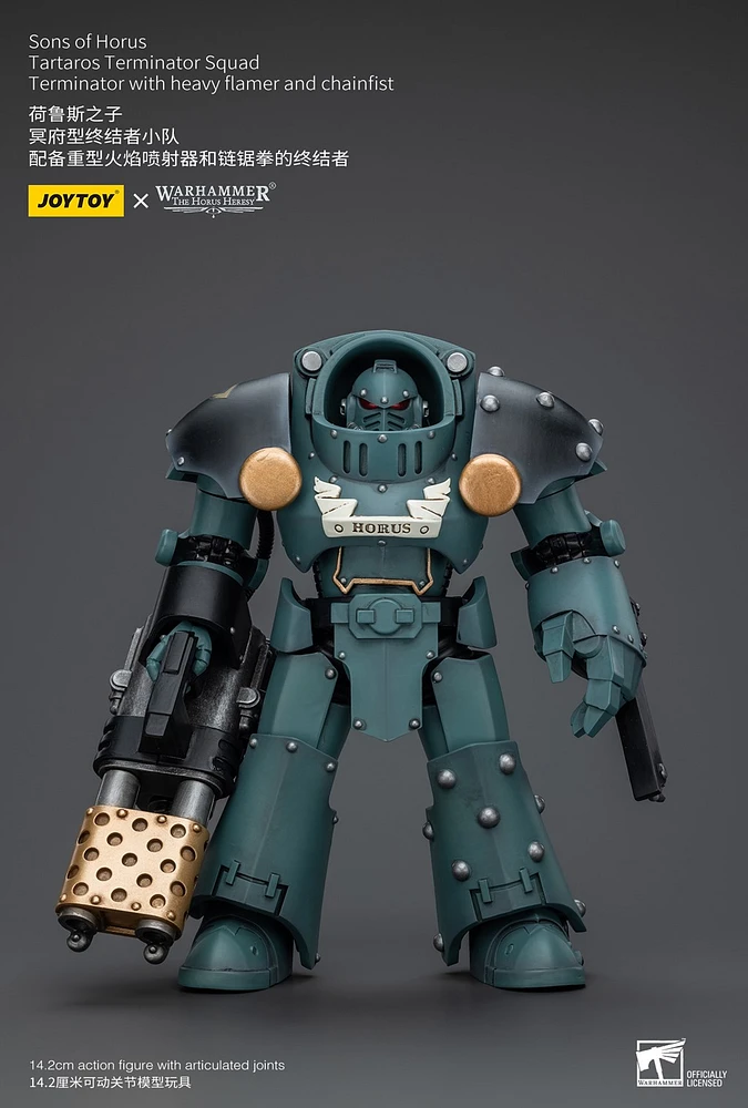 Warhammer 40K Sons of Horus Tartaros Terminator with Chainfist Figure 