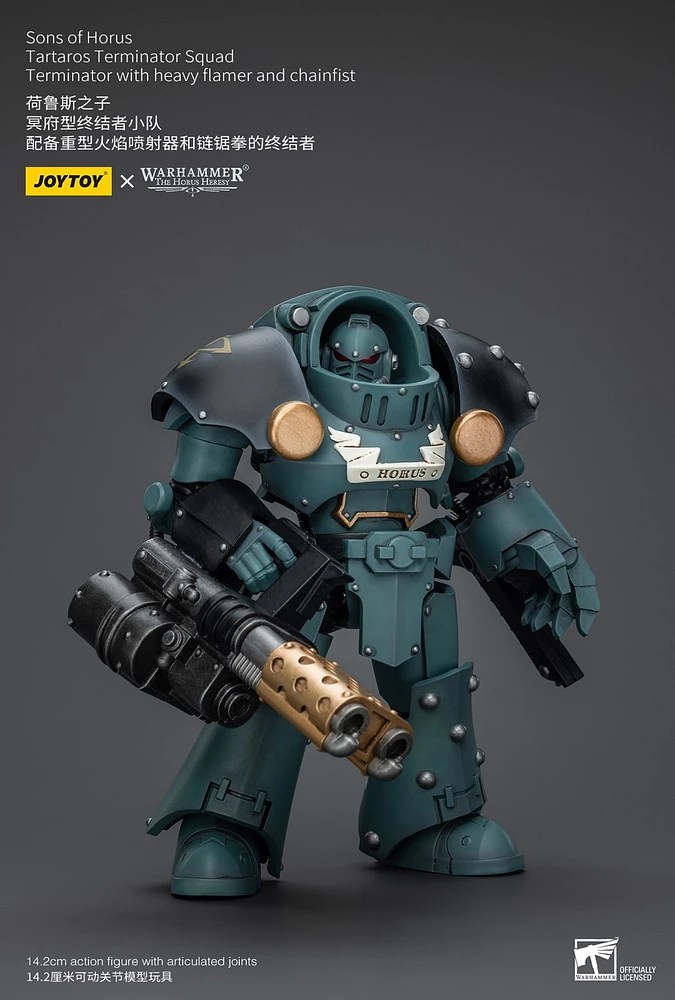 Warhammer 40K Sons of Horus Tartaros Terminator with Chainfist Figure 