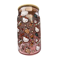 Gobelet en verre maison en pain d'épice Hello Kitty 
