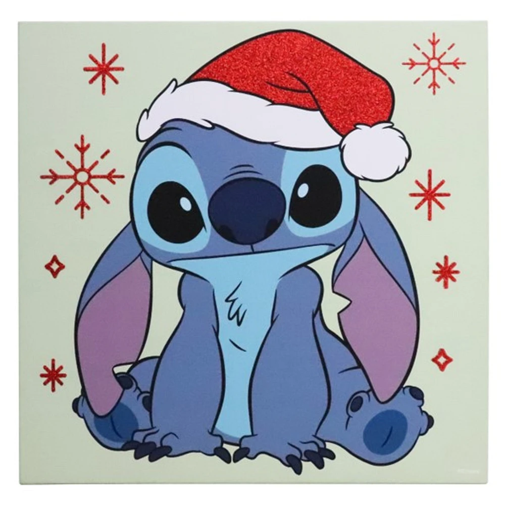 Stitch Santa Hat Wall Art 