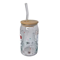 Gobelet en verre avec robe d'arbre de Noël Hello Kitty 