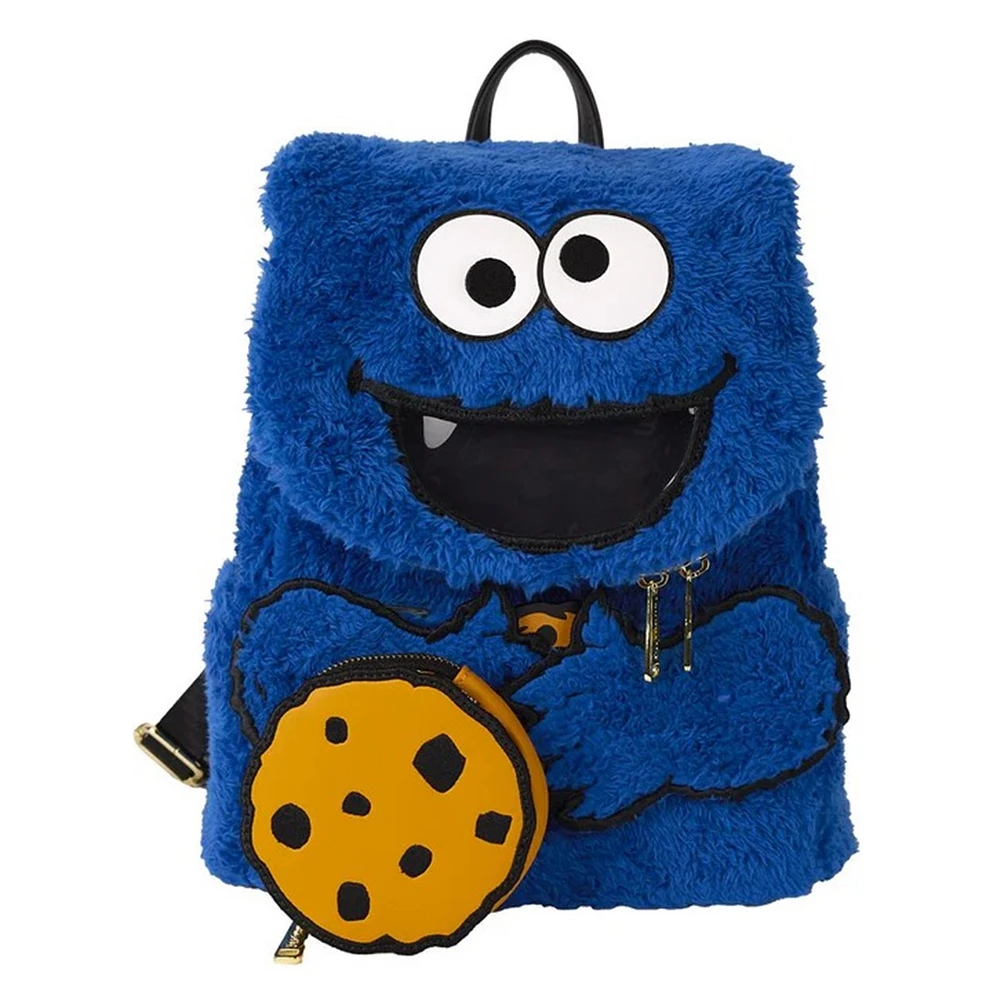 Loungefly : Mini sac à dos en peluche Cookie Monster 