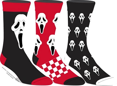 Ghostface Red & Black Socks, 3 pairs 