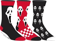 Ghostface Red & Black Socks, 3 pairs 