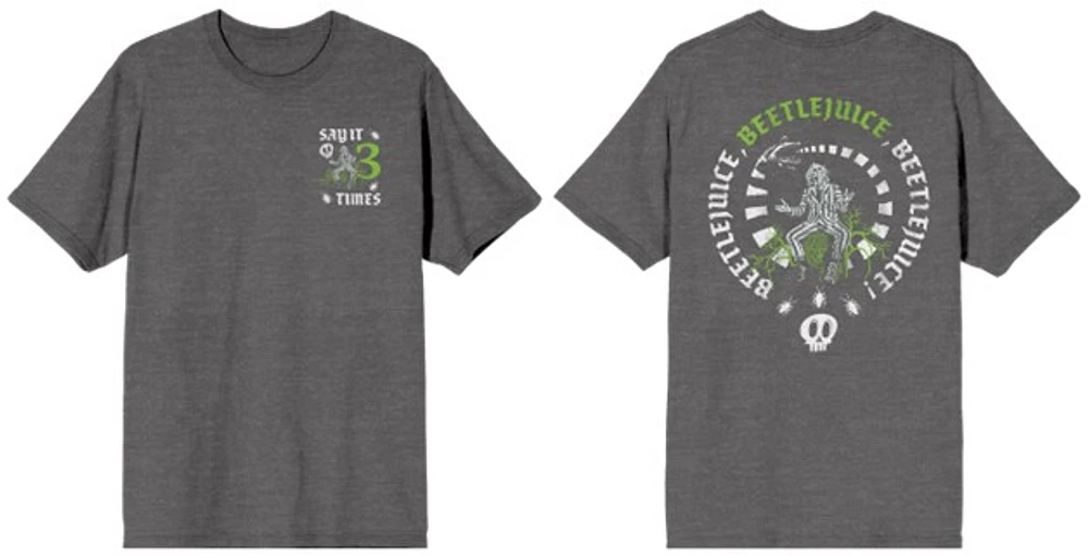 Beetlejuice Say it 3X 2-sided Tee