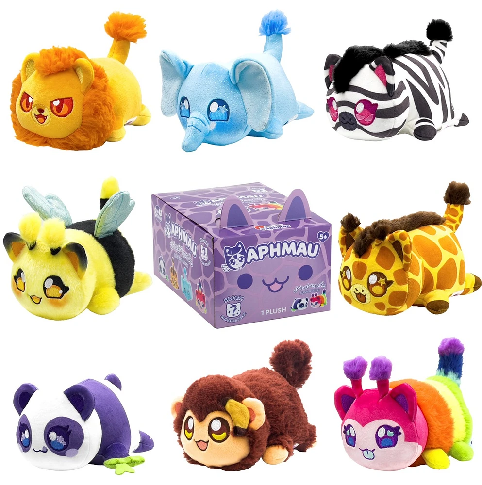 Aphmau 6” MeeMeow Mystery Plush – Series 1 – Safari – Une variation choisie au hasard
