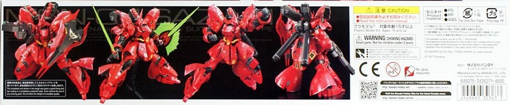 Bandai RG-29 Gundam MSN-04 Sazabi 1/144 Scale Model Kit 
