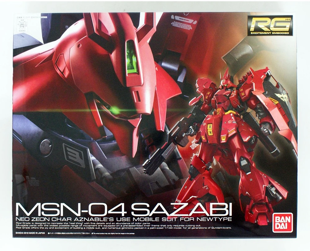 Bandai RG-29 Gundam MSN-04 Sazabi 1/144 Scale Model Kit 