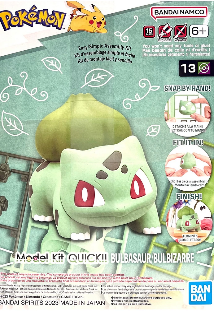 Bandai Hobby Pokémon Model Kit Quick!! #13 Bulbasaur 