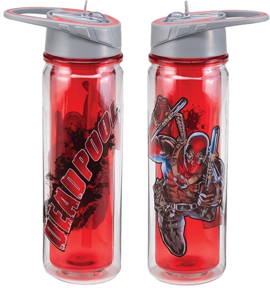 Deadpool Red Water Bottle