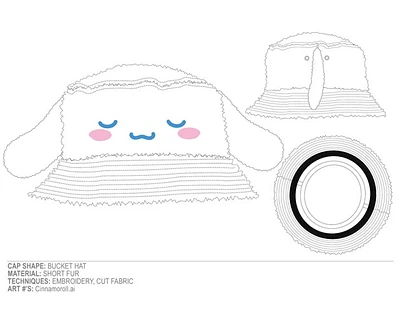 Cinnamoroll Fur Bucket Hat 