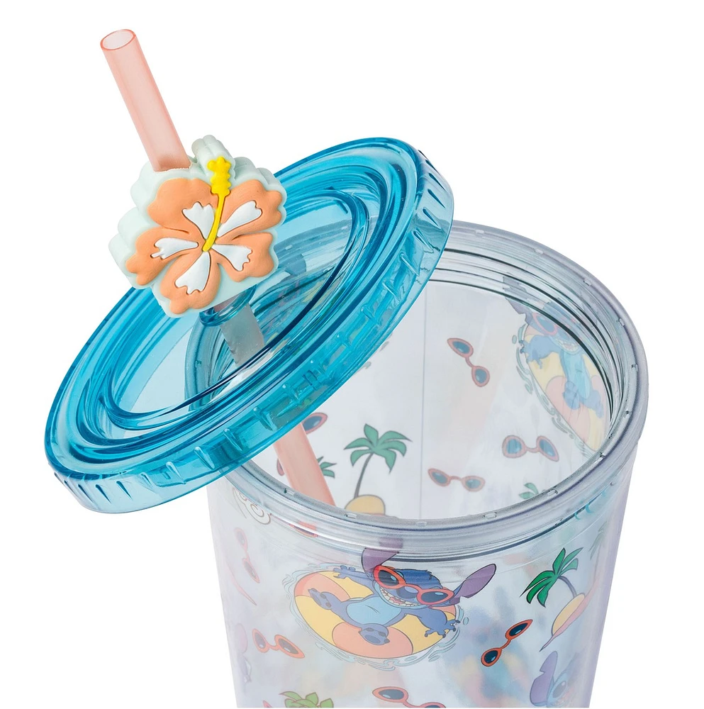 Stitch Ocean Palm Trees Tumbler 