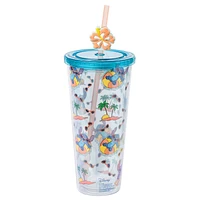 Stitch Ocean Palm Trees Tumbler 