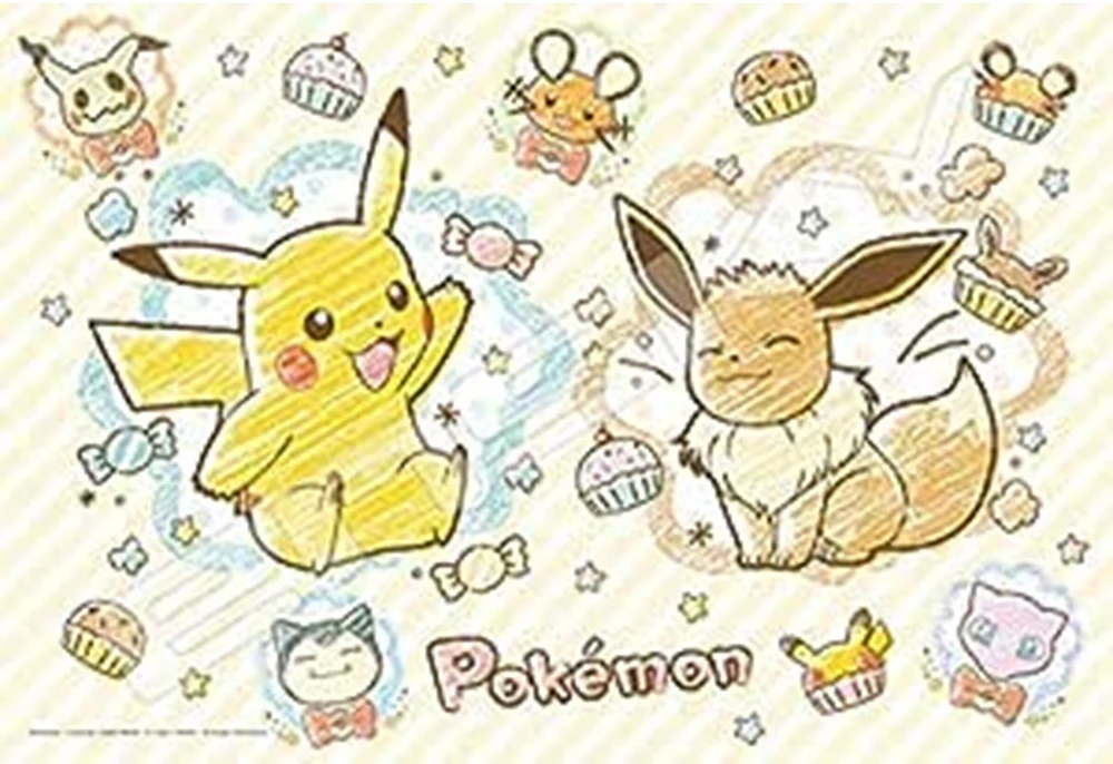 Pokémon PK108-L03 108 Piece Crayon Art Ensky Puzzle 
