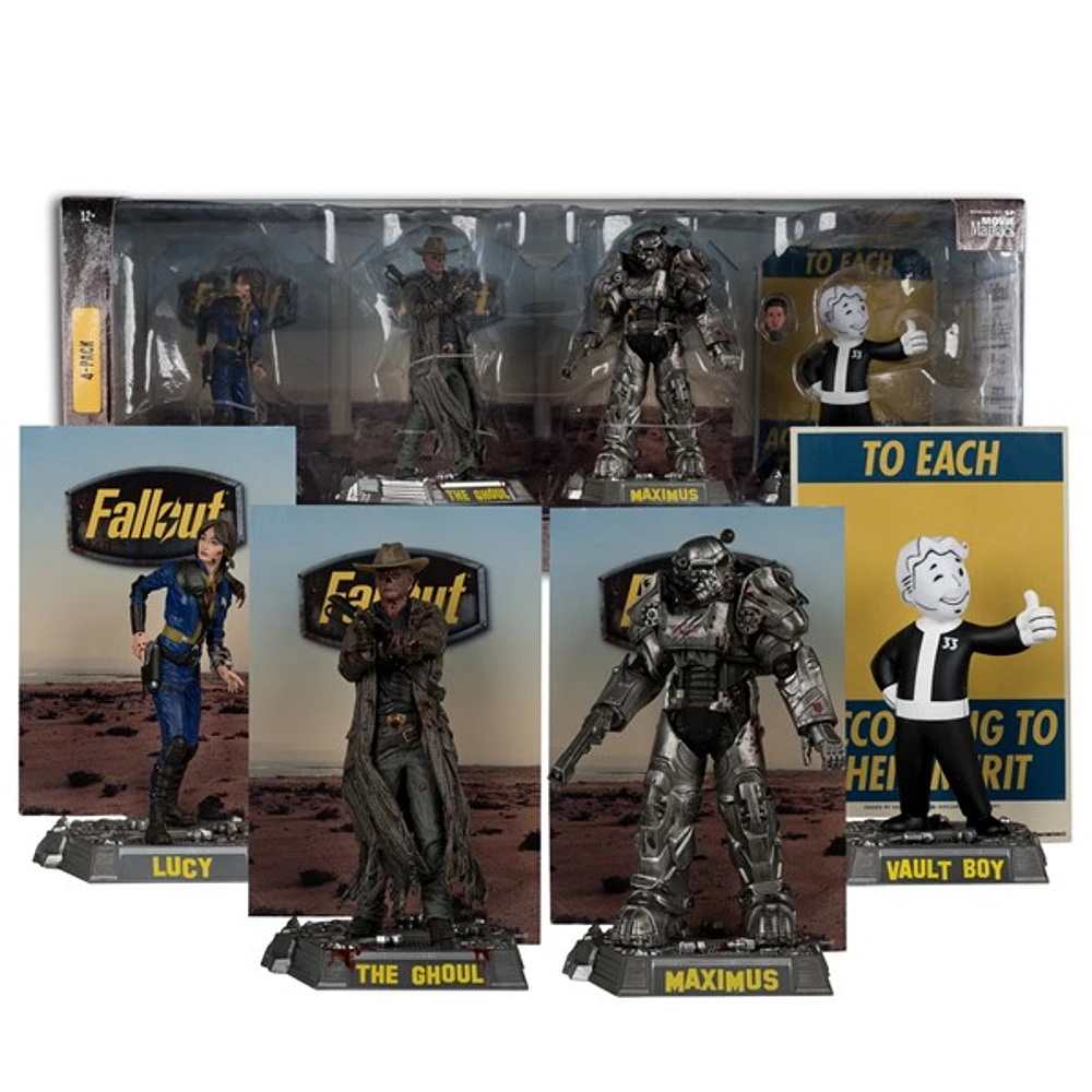 Fallout Lucy, Maximus, The Ghoul & Vault Boy 6-Inch Posed Figures 4 Pack 