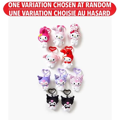 Hello Kitty- My Melody & Kuromi Blind Plush Clips – One Variation Chosen at Random