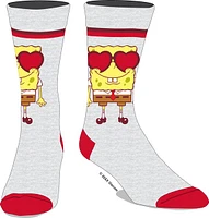 Chaussettes Bob l'éponge avec yeux en forme de cœur 
