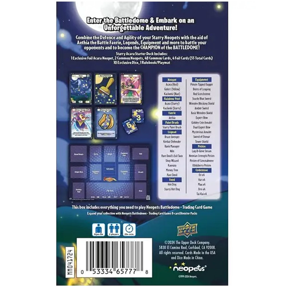Neopets Battledome Trading Card Game – Starry Acara Starter Deck 