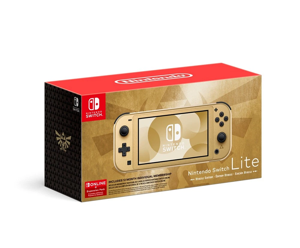 Nintendo Switch™ Lite: Hyrule Edition with Bonus Nintendo Switch Online + Expansion Pack 