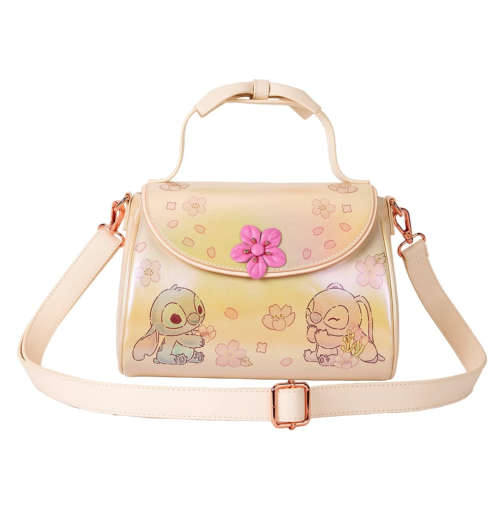 Loungefly: Stitch & Angel Cherry Blossom Crossbody 
