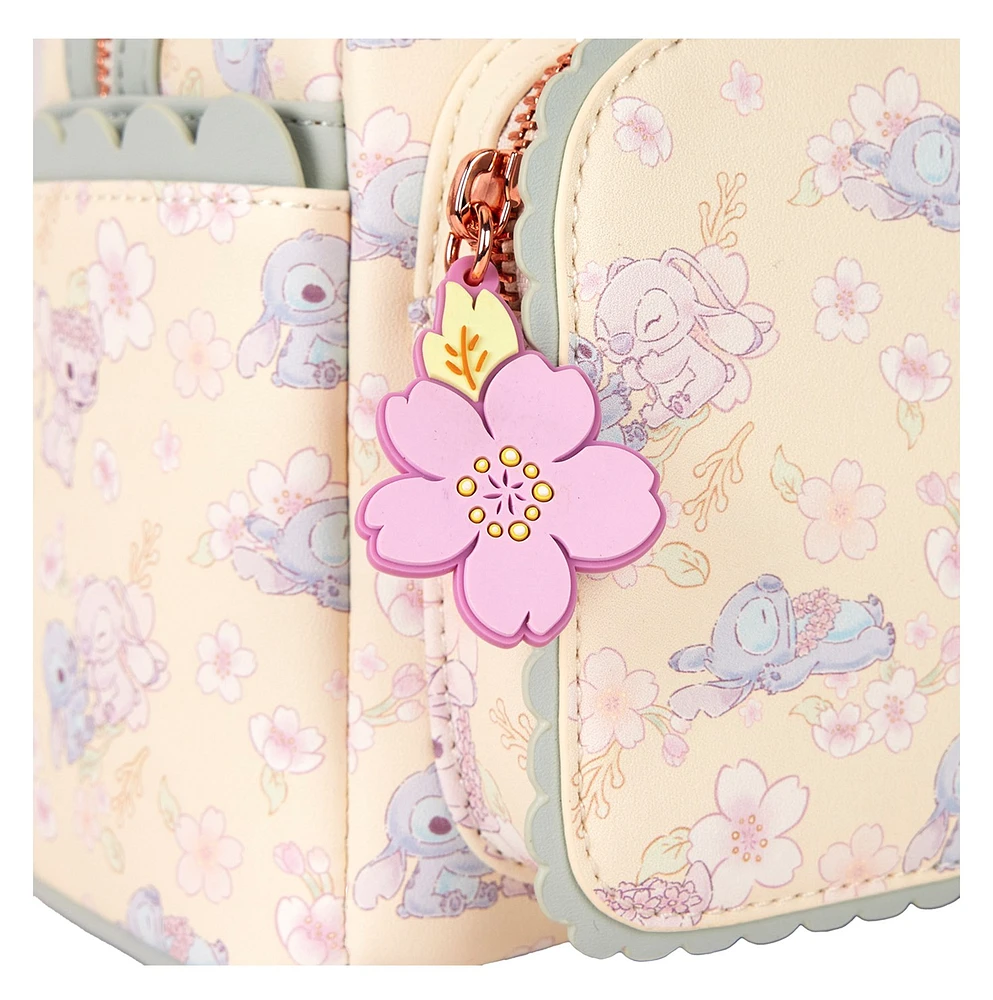 Loungefly: Stitch & Angel Cherry Blossom Mini Backpack 