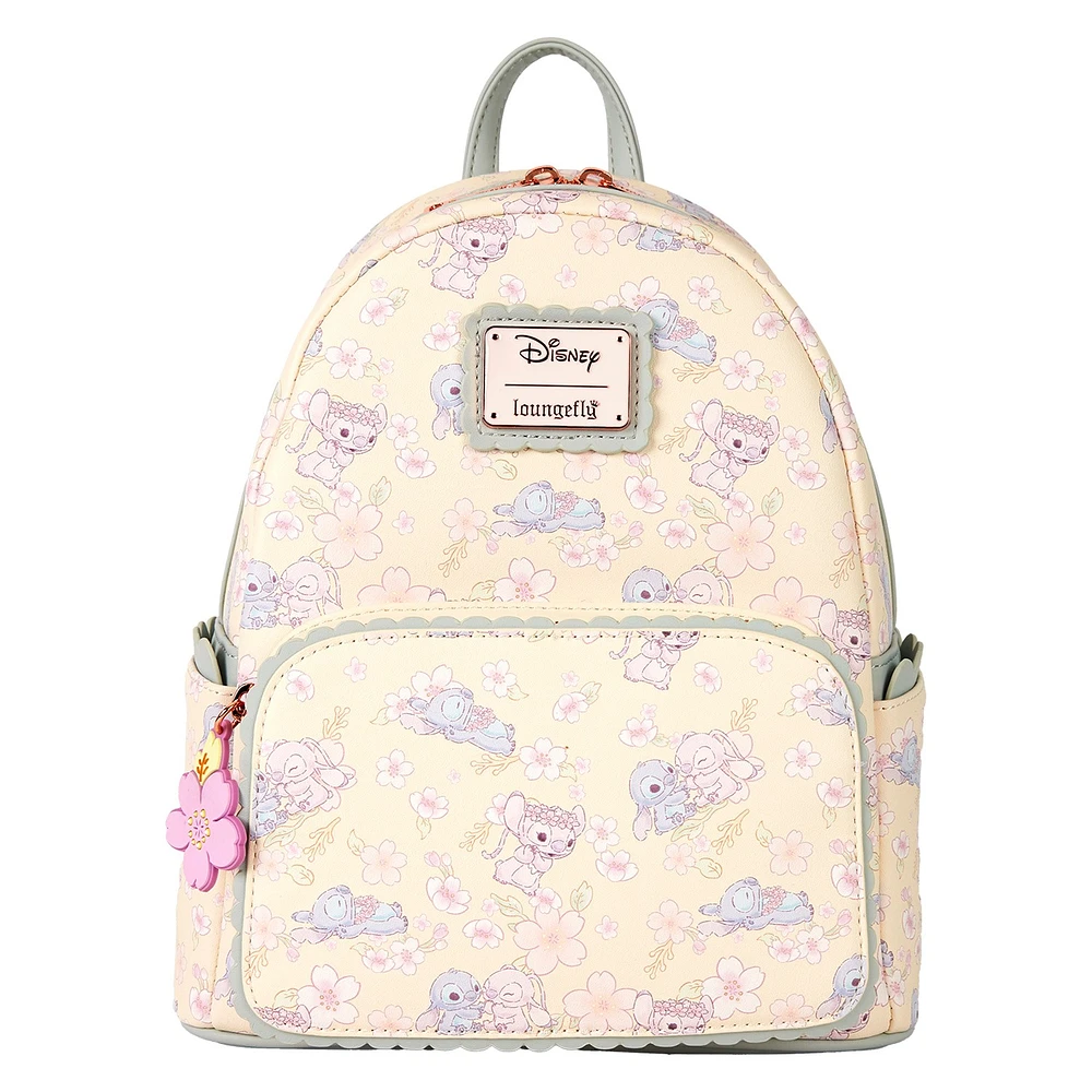 Loungefly: Stitch & Angel Cherry Blossom Mini Backpack