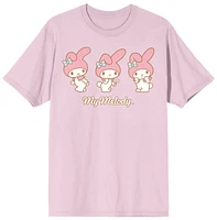 My Melody 3 Poses Pink Tee