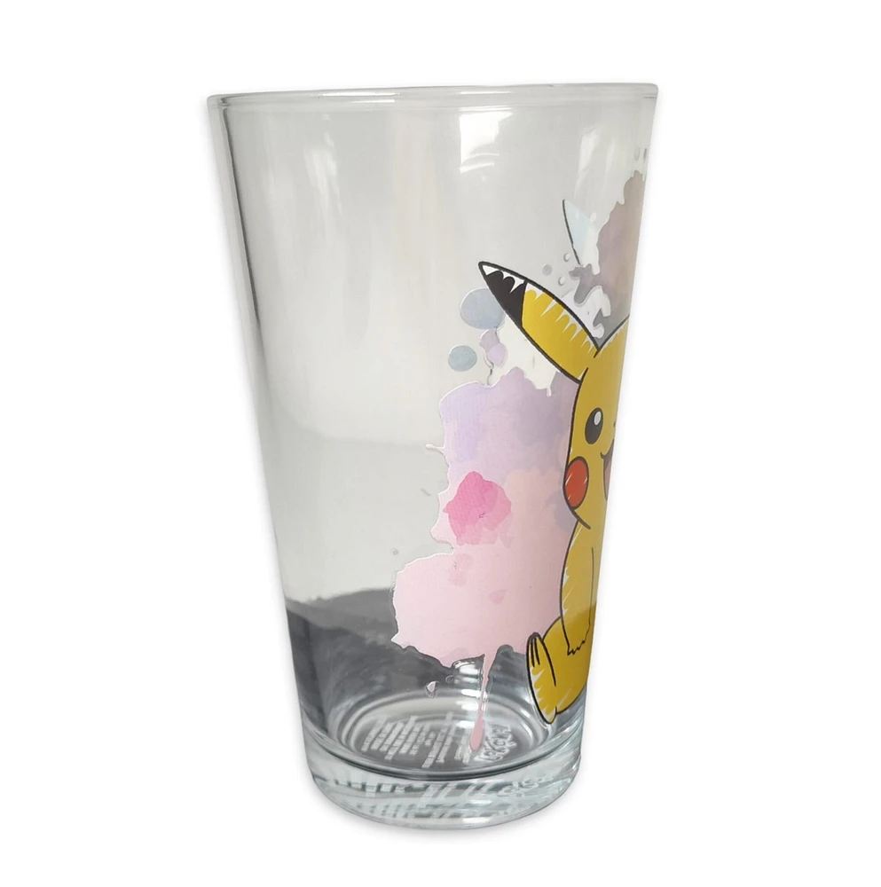 Pikachu Paint Splatter Glass 