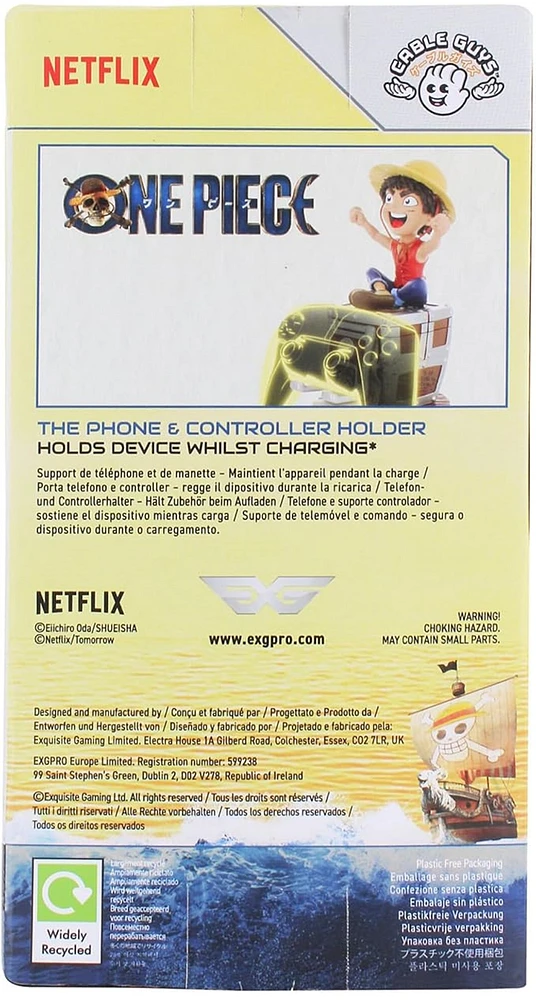 One Piece - Luffy - Contrôleur et support de téléphone d'origine Cable Guys 