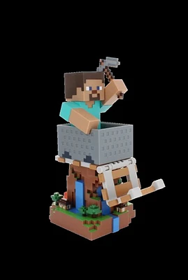 Minecraft Steve Cable Guys Contrôleur et support de téléphone 