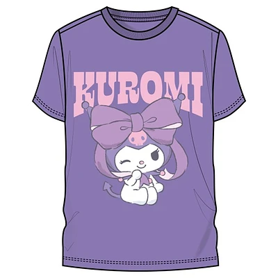 Kuromi with Bow Purple Tee