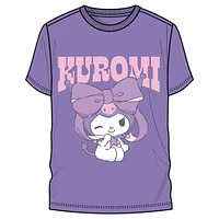 Kuromi with Bow Purple Tee