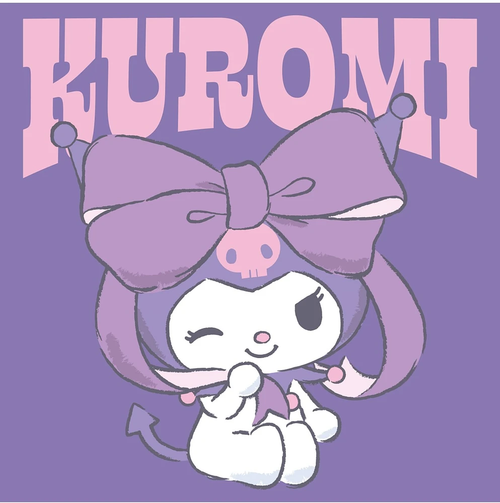 Kuromi with Bow Purple Tee