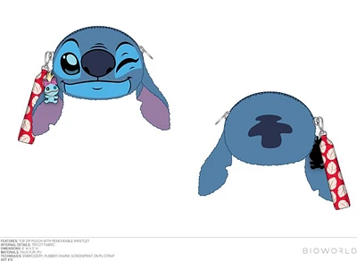 Stitch Faux Fur Coin Pouch 
