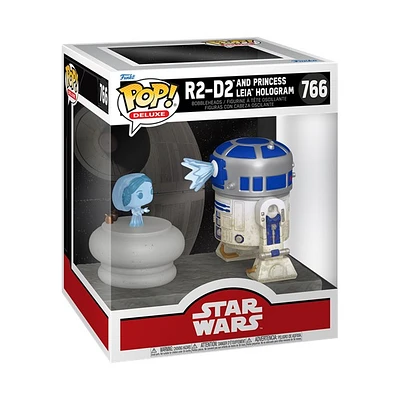 POP! Star Wars Deluxe R2-D2 and Princess Leia Hologram 